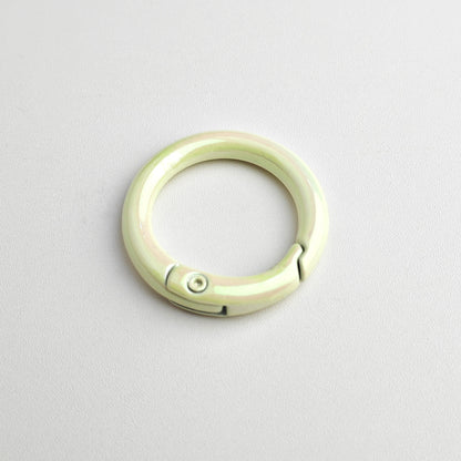 Alloy Iridescent Plating Spring Key Rings 20mm and 25mm 10pcs 9