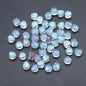 Electroplated Rose Glass Beads 6mm Small Etched Floral 50pcs 16