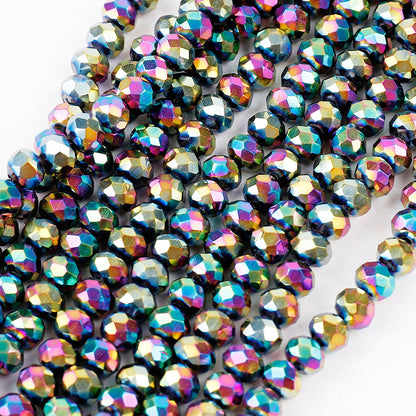Transparent Faceted Glass Beads 10mm Colorful Mixed 136pcs 18