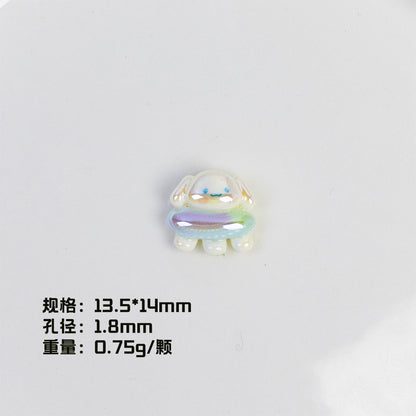 Plating Sanri Universe Series Resin Beads Whimsical Character Design 20pcs 8