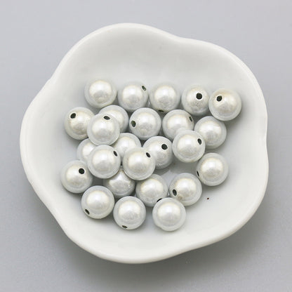 Glossy Metallic Round Acrylic Beads 10mm Colorful Assorted 50pcs 23