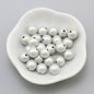 Glossy Metallic Round Acrylic Beads 10mm Colorful Assorted 50pcs 23
