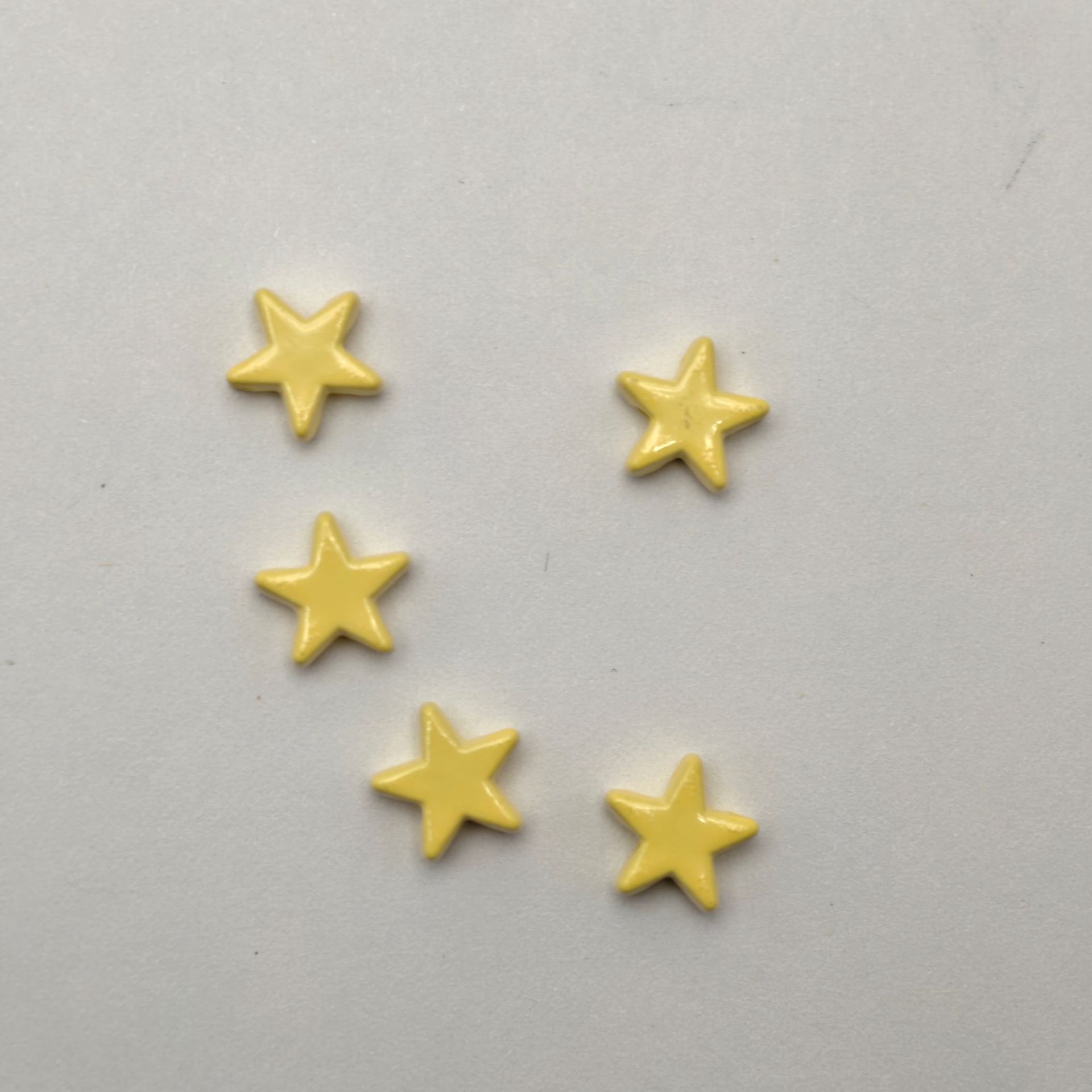 Star Metal Beads 10mm Smooth Painted Pastel Colors 20pcs 7