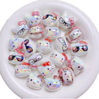 UV Plating Hello Kitty Acrylic Beads 20x22.5x17mm Glossy 5pcs 5