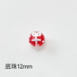 Hand Painted Christmas Enamel Glass Beads 12mm 14mm 1pc 16