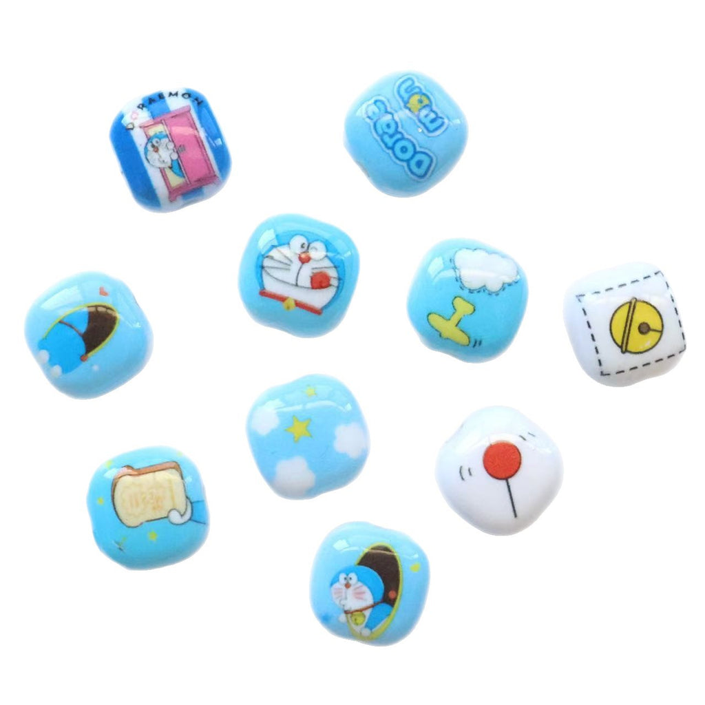 Doraemo Series Acrylic Square Beads 13mm Light Blue White 20pcs 5