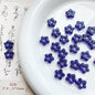 Forest Series Gilded Lampwork Glass Beads Nature Inspired Vintage 10pcs 24