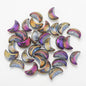 Moon Plated Transparent Crescent Glass Beads 9mm 14mm 30pcs 23