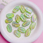 Glow Flat Acrylic Beads 15x26mm UV Plating Glow In The Dark 10pcs 10