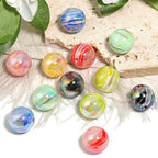 UV Plating Round Acrylic Beads 16mm Imitation Marble Rock Stratum 50pcs 4