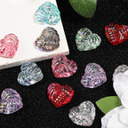Transparent Plating Yarn Heart Acrylic Beads 22mm 50pcs 4