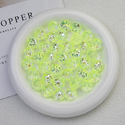 Transparent Flat Fireworks Acrylic Beads 15mm Sparkling Mixed 20pcs 11