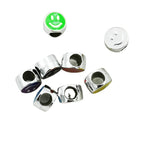 Smiling Face Enamel CCB Plastic Beads 10x8mm Colorful Mixed 50pcs 3