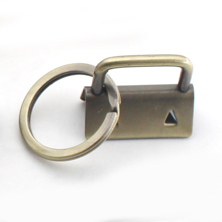 Iron Fob Keychain Clamps 25mm Various Finish Colors 10pcs 14