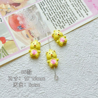 3D Loopy Metal Beads 16mm Baking Painted Glossy 10pcs 10