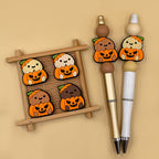Silicone Focal Beads Chicken Pumpkin Halloween Smiling Face 20pcs