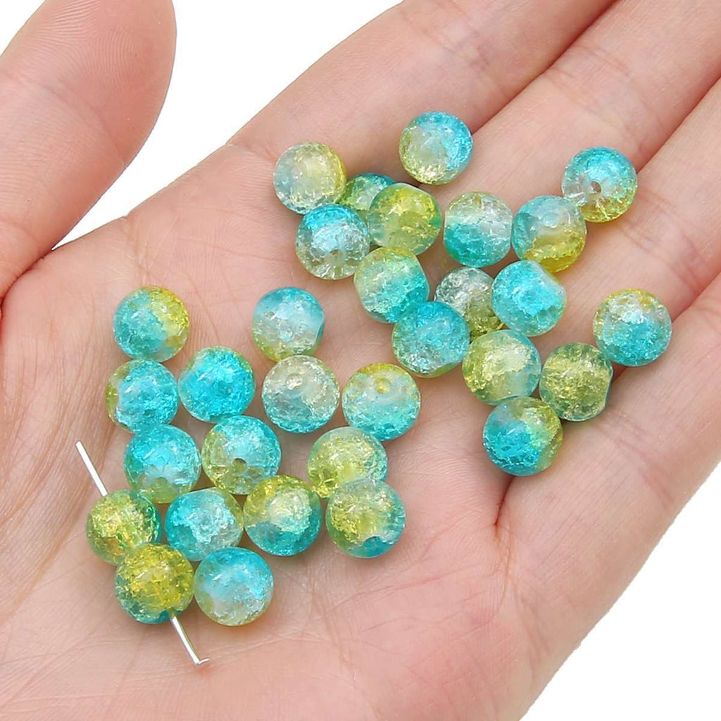 Crackle Round Glass Beads 10mm Assorted Colors 40pcs 22