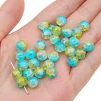 Crackle Round Glass Beads 10mm Assorted Colors 40pcs 22