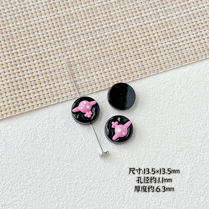 Helicopter and Satellite Metal Beads 17mm Painted Pastel Alloy 10pcs 23