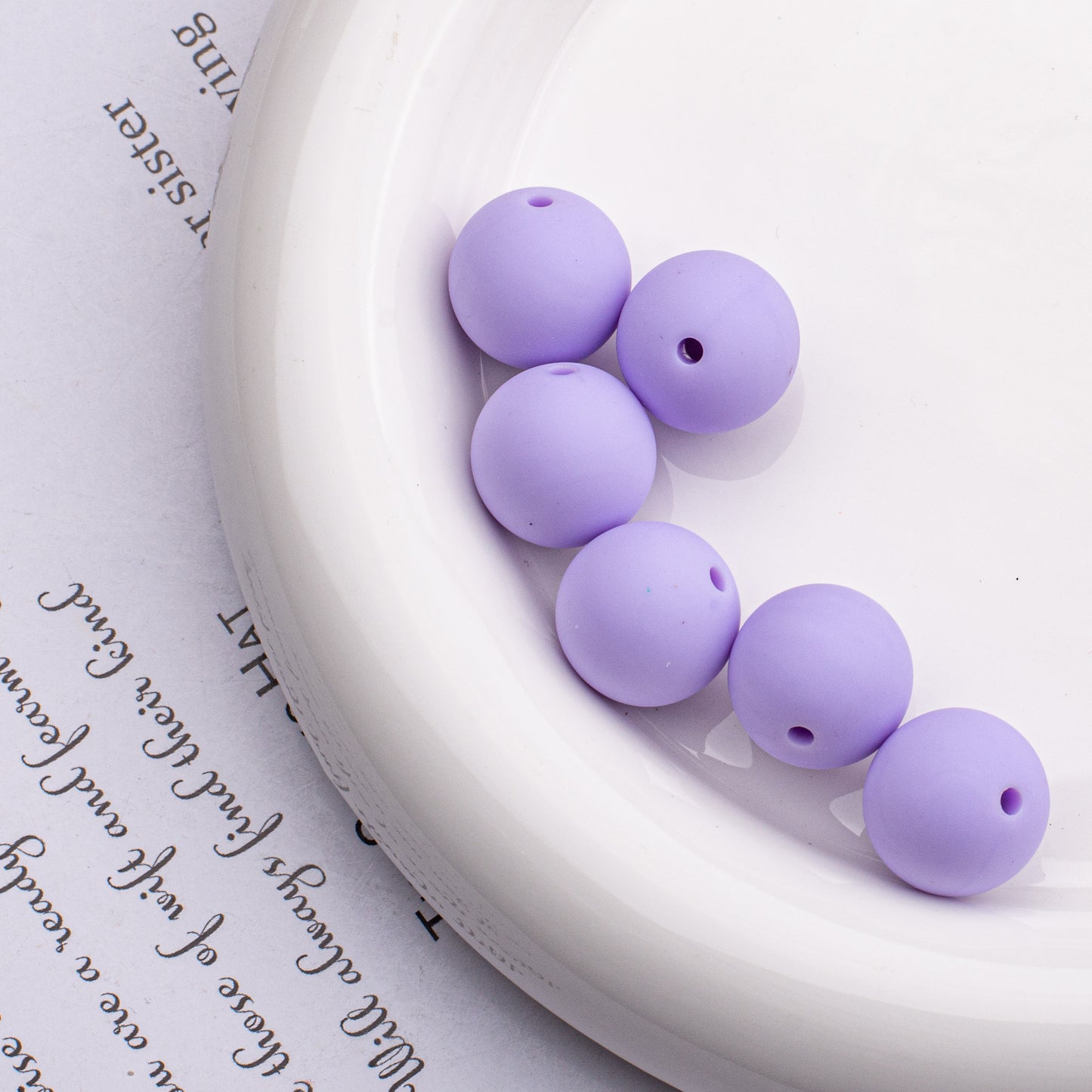 Rubberized Round Acrylic Beads 16mm Solid Color 20pcs 16