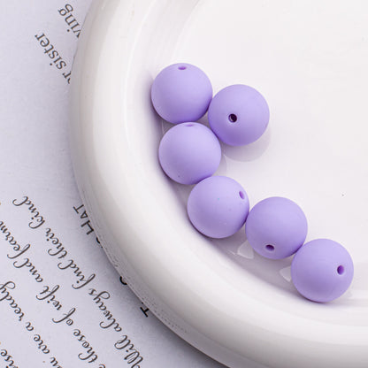 Rubberized Round Acrylic Beads 16mm Solid Color 20pcs 16