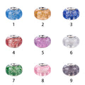 Resin Spacer Beads 14mm Transparent Glitter Powder 100pcs 4