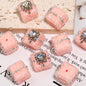Crocore Square Rhinestone Beads 21mm Acrylic Textured Facet 5pcs 9