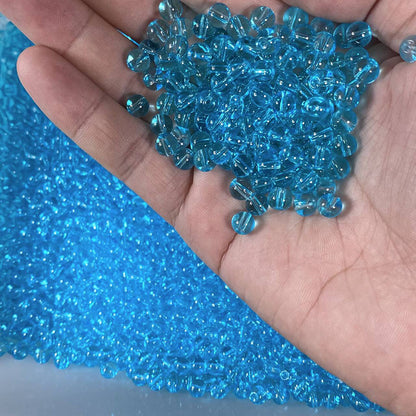 Transparent Round Glass Beads 6mm Crystal Clear Colors 100pcs 12