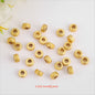 Brass Tube Metal Beads 6.5mm Tibetan Patterned Large Hole 100pcs 7