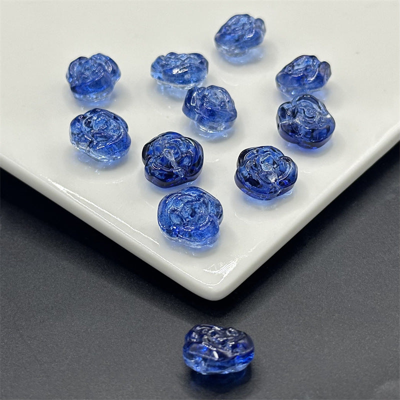 Czech Glass Beads Rose 12mm Soft Purple Pink 100pcs 21