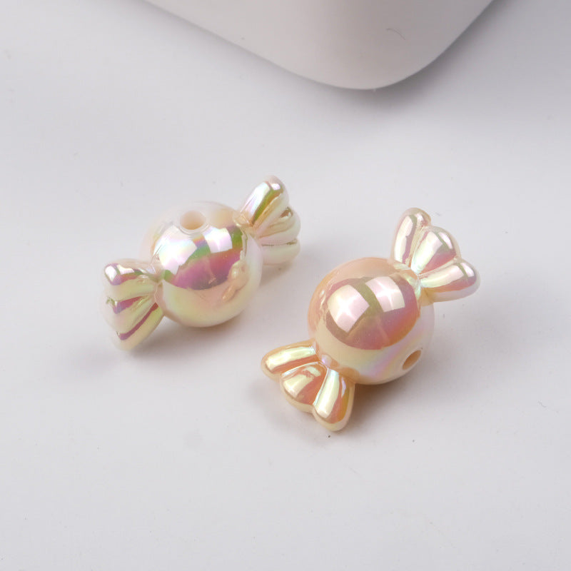 UV Plating Round Acrylic Beads 21mm Candy Colors 50pcs 6