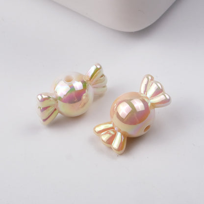 UV Plating Round Acrylic Beads 21mm Candy Colors 50pcs 6