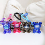 Resin Bear Wristlet Keychain Cosmic Galaxy Design Cool Colors 4