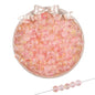 Transparent Frosted Glass Beads 8mm Delicate Gold Flecks 50pcs 7