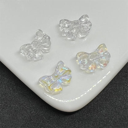 Transparent Bow Glass Beads 14mm Clear Mix 100pcs 7