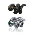 Sinuous Snake Metal Beads 15mm 3D Scaly Detailed 20pcs