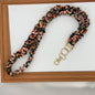 Stretchy Satin Scrunchie Lanyard Keychain Ruched Texture 49cm 1pc 15