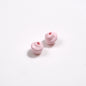 Baking Painted Mini Twisted Acrylic Beads 6mm Glossy Mixed Colors 100pcs 13