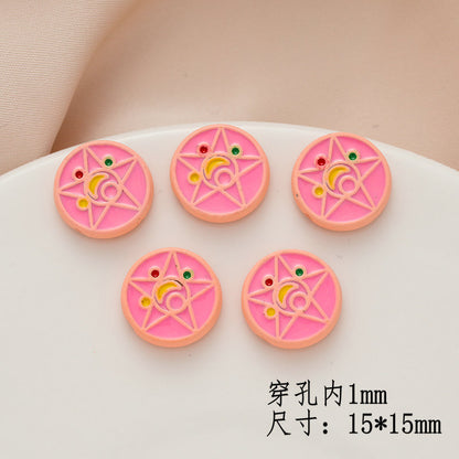 Cartoon Character Metal Beads Painted Enamel Alloy 10pcs 24
