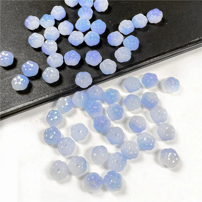 Czech Glass Beads Pumpkin 8mm x 6mm Green Jade Color 50pcs 15