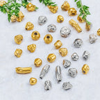 Stainless Steel Baroque Metal Beads Textured Vintage Style 20pcs 3