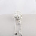 Tassel Crown Butterfly Metal Beads 24mm Silver Tone Alloy 6pcs 6