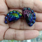 Glow Plated Dumpling Acrylic Beads 18-29mm Mixed Colors 100pcs 8