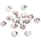 Plating Round Acrylic Beads 16mm Joker Smiley Face Glossy 50pcs 9