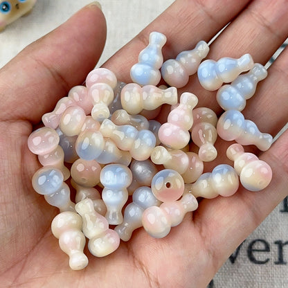 Imitation Agate Gourd Resin Beads 10mm Gradient Colors 10pcs 10