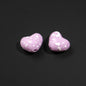 Plaid and Splashed Ink Pattern Heart Acrylic Beads 18mm 20pcs 16