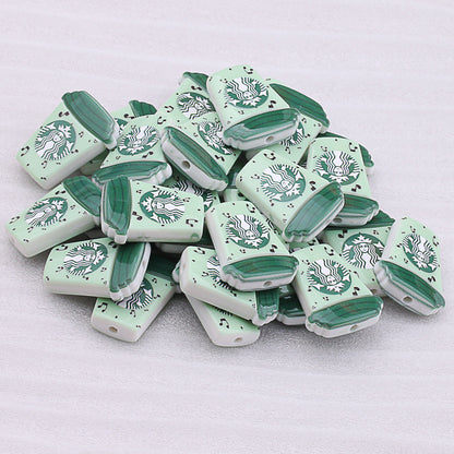 Starbuc Cup Acrylic Beads 25-30mm Pastel Mixed 50pcs 10