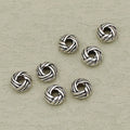 Alloy Oval Spacer Beads 6mm Woven Immitation Tibetan Antique Silver 100pcs 2