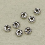 Alloy Oval Spacer Beads 6mm Woven Immitation Tibetan Antique Silver 100pcs 2