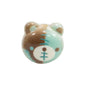 Cartoon Character Bear Head Acrylic Beads 17mm Colorful 10pcs 14